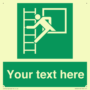 Custom Emergency Escape Ladder Sign